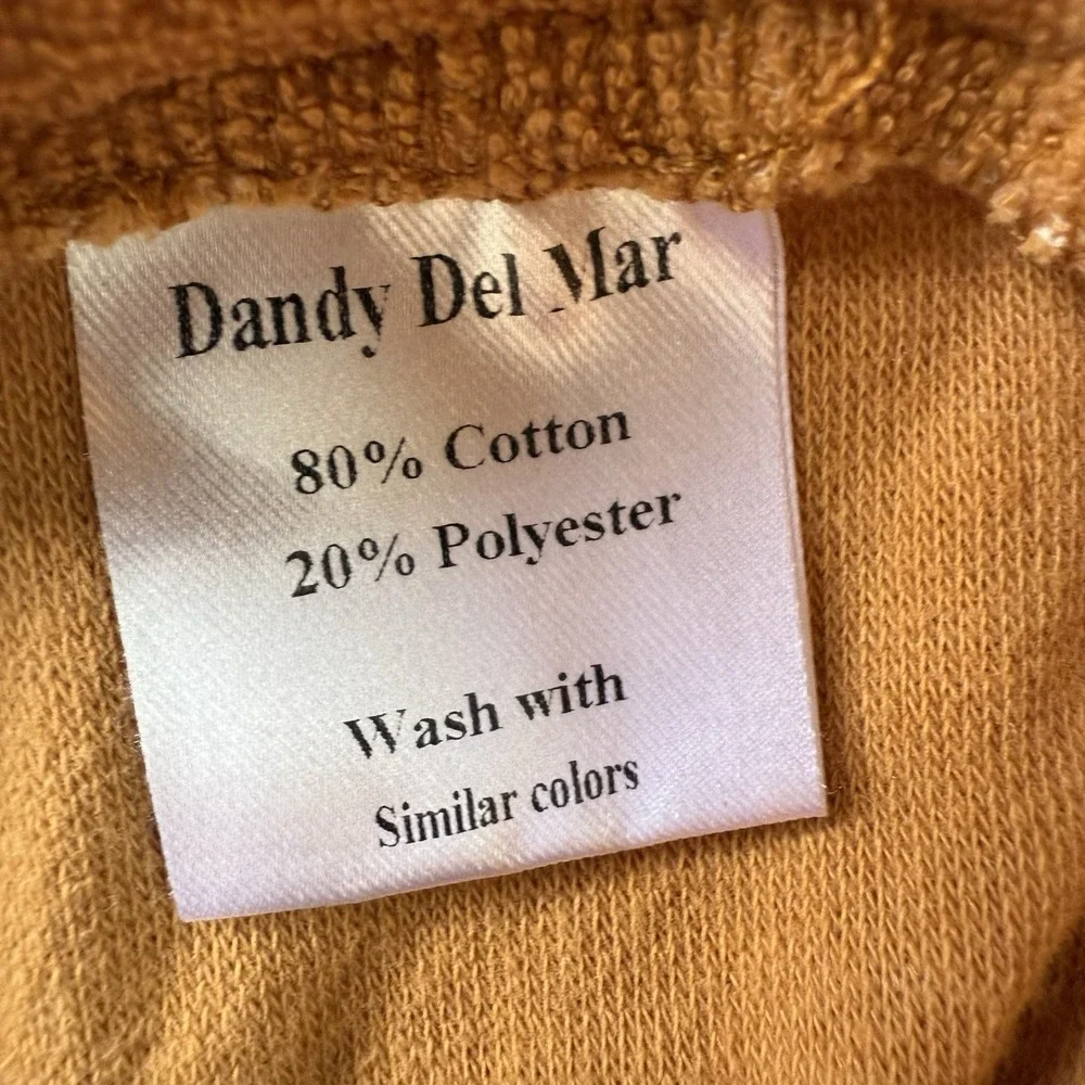 Dandy Del Mar Women's Terry Shorts‎ Size Large Burnt Sienna 2